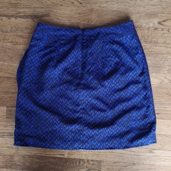VINTAGE Jacob Skirt Lightweight Black Blue 8 - Picture 2 of 4